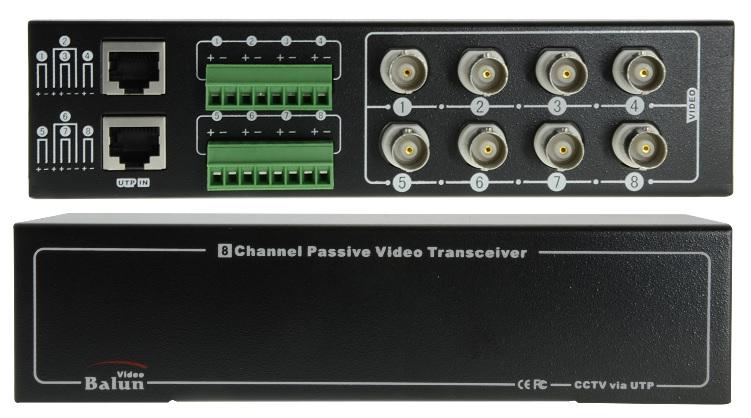 Transmissor/Receptor 8 Camaras CCTV por Cabo UTP RJ45 (Optimizado para HDTVI / HDCVI / AHD)
