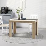 Mesa de Sala de Jantar para 4 - 6 Pessoas Estilo Moderno com Bancada de Melamina de Madeira Carga 50 kg 120x69x75 cm Madeira e Preto