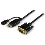 Adaptador de Vídeo HD2VGAMM6 VGA (D - Sub) - HDMI + Micro - USB Preto (1,9 mts) - STARTECH