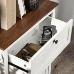 Aparador para Sala de Estar com Portas Duplas Gaveta e Prateleira Ajustável para Cozinha Dormitório 60x30x87,4 cm Branco