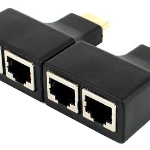 Extensor HDMI via UTP CAT5E/6 RJ45 até 30 mts