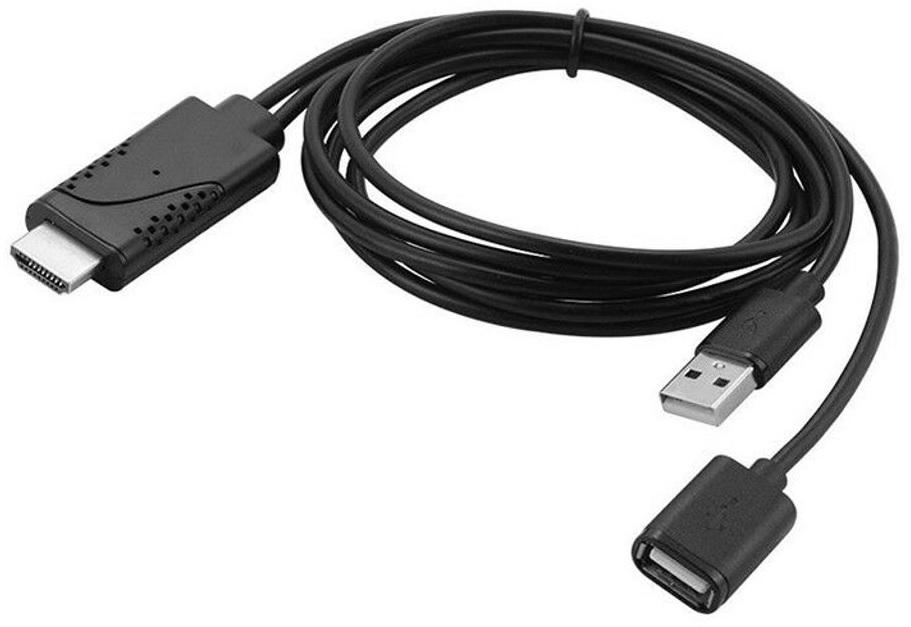 Cabo Conversor HDTV USB A Macho + Fêmea - HDMI Macho