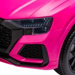 Carro Elétrico Infantil para 3 - 5 anos Licença Audi RS Q8 com Bateria 6V Controle a Distância Música MP3 Buzina e Luzes Velocidade Máx. 3km/h 101x62x51cm Rosa