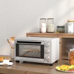 Mini Forno Elétrico 21L 1400W com Temporizador até 60min e Temperatura Ajustável até 230℃ 46x38,5x29 cm Prata