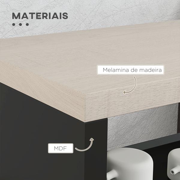 Estante de Armazenamento Casa de Banho de 3 Níveis Estante Estreita com Alça Lateral Estante com Rodas 48x15x80cm Preto