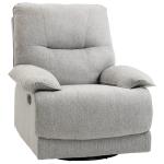 Poltrona Reclinável de Sala de Estar Poltrona Relax Reclinável Manual com Apoio para os Pés 89x98x101 cm Cinza