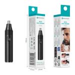 Aparador de Pêlos Nasais Novoteck HE-002 – Compacto e Silencioso, Para Nariz, Orelhas e Sobrancelhas, Operado a Pilha