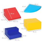 Conjunto de 4 Blocos de Psicomotricidade para Crianças Blocos de Construção Brinquedo de Aprendizagem Multicor