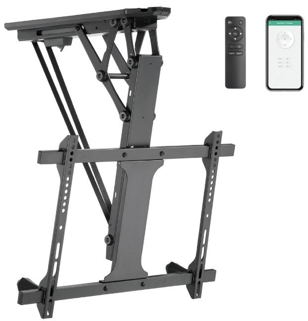 Suporte Tecto Motorizado SMART p/ TV LED - LCD - PLASMA 32~80 (Máx 35Kg) Comando e APP Tuya - JollyLin