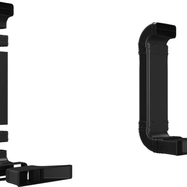 Kit Instalação p/ Placa Ventilação Curva L (Preto) - BOSCH