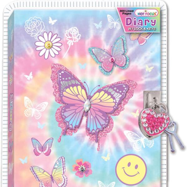 Butterfly Diário com Cadeado e Chaves - HOTFOCUS
