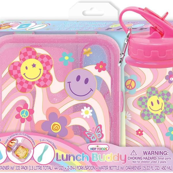 Groovy Flower Conjunto Lancheira + Garrafa - HOTFOCUS