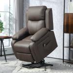Poltrona Relax Levanta Pessoas com Controle Remoto Reclinação Elétrica de 160° Apoio para os Pés 76x90x105 cm Castanho Escuro