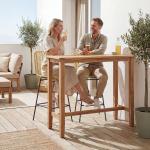 Bancos Altos de Cozinha em Vime Sintético Bancos de Bar Modernos com Pés de Aço 42,5x52x102 cm Madeira e Preto