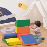 Conjunto de 7 Blocos de Espuma para Crianças de 1 - 3 Anos Blocos de Construção para Escalar e Gatinhar 60x40x11 cm Multicor