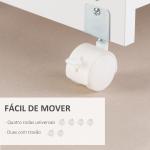 Armário para Impressora com Rodas e Gaveta 60x39x80cm Branco