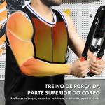 Extensor de Peito com Resistência Ajustável 10 - 200 kg para Treino em Casa 43x16x5 cm Preto
