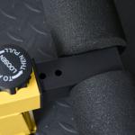 Sissy Squat 3 em 1 Máquina de Agachamento para Exercícios de Abdominais Flexões Agachamentos 50x97x56,5cm Preto e Amarelo