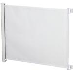 Barrera para Cães Retrátil Dobrável com Largura Ajustável 5,5 - 115 cm com Função de Enrolamento Automático Branco