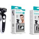 Máquina de Barbear Elétrica Recarregável HI-001 - 3 Lâminas Rotativas, 40 Minutos de Uso, Portátil e Eficaz