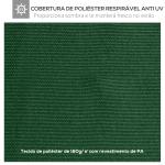 Toldo de Substituição de 3x3m para Pérgola de Jardim com 8 Orifícios de Drenagem e Ventilação Verde