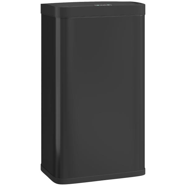 Balde do Lixo de Cozinha Automático 45 L com Sensor Infravermelho Fecho Suave 38x25,5x67,5 cm Preto