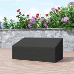 Capa Protetora para Móveis de Jardim 218x111x63 - 101 cm Cobertura de Móveis de Tecido Oxford 600D Impermeável para Sofás Bancos