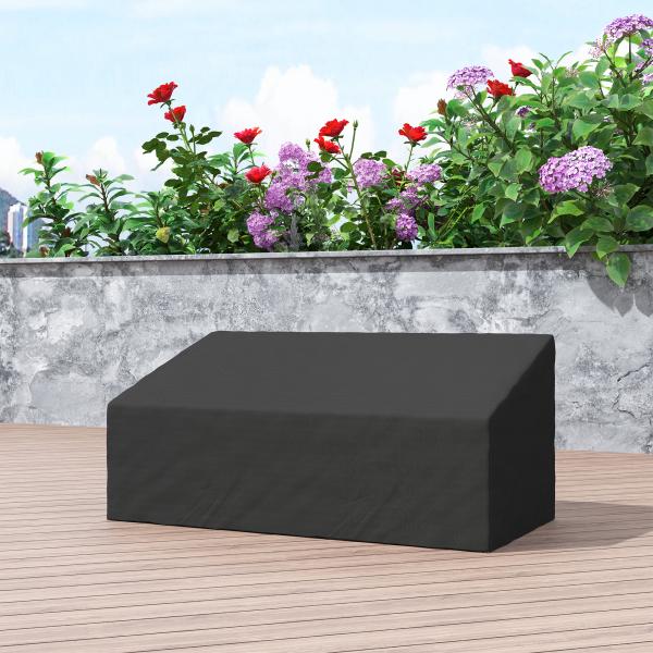 Capa Protetora para Móveis de Jardim 218x111x63 - 101 cm Cobertura de Móveis de Tecido Oxford 600D Impermeável para Sofás Bancos