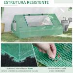 Estufa Pequena para Cultivo com 4 Janelas Enroláveis, Estrutura de Aço e Cobertura PE Anti - UV 180x140x80 cm Verde