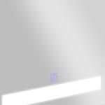 Armário Casa de Banho com Espelho e Luz LED 2 Prateleiras de Armazenamento e Interruptor Tátil 50x15x60cm Branco