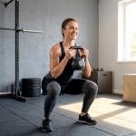 Peso Russo de 14 kg Kettlebell Fitness Preenchido de Areia com Punho Largo Antiderrapante 26x18x32 cm Preto