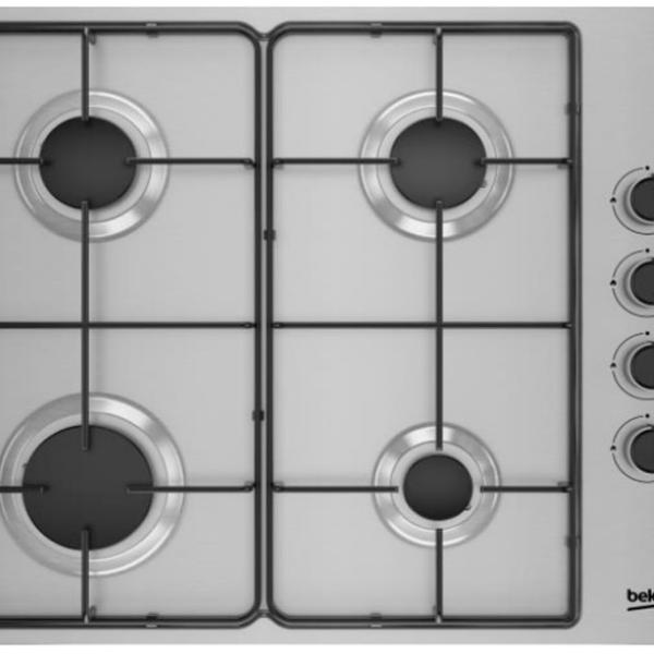 Placa de Gás Natural 4 Zonas (Inox) - BEKO