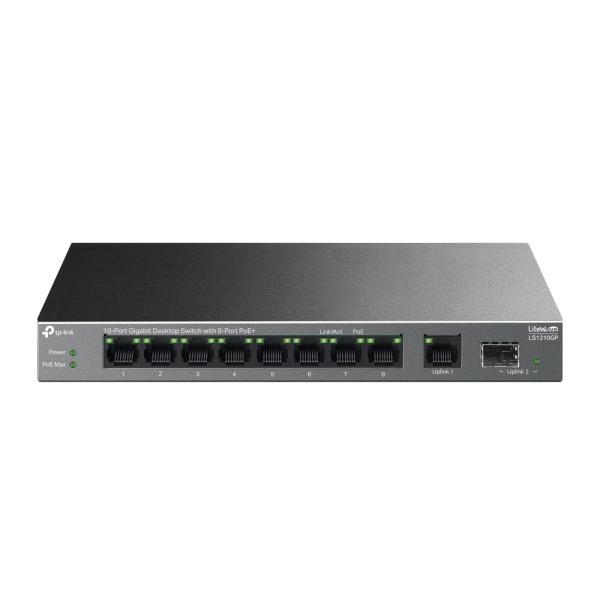 Switch TP - Link LiteWave 10 Portas Gigabit 8x PoE+ 1x SFP