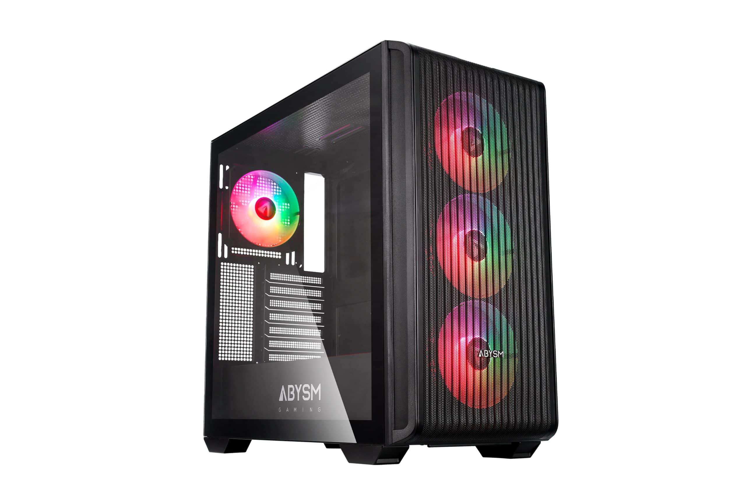 Caixa Gaming Abysm DANUBE KAMP BX300 Vidro Temperado 1x Usb 3.1 e 2x Usb 3.0 Preta — Recondicionada