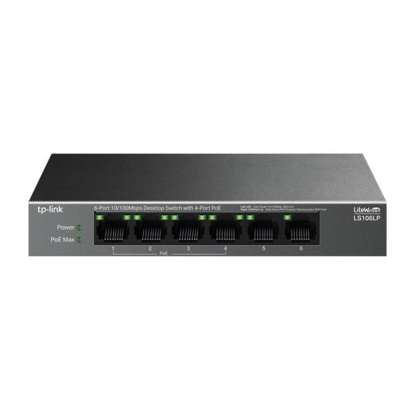 Switch TP - Link LiteWave 6 Portas 10/100Mbps 4x PoE