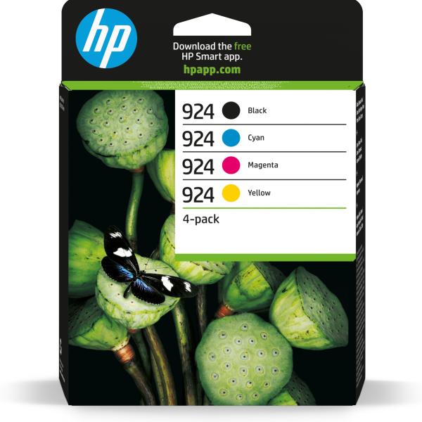 HP 924 CMYK Original Ink Cartridge 4 - Pack