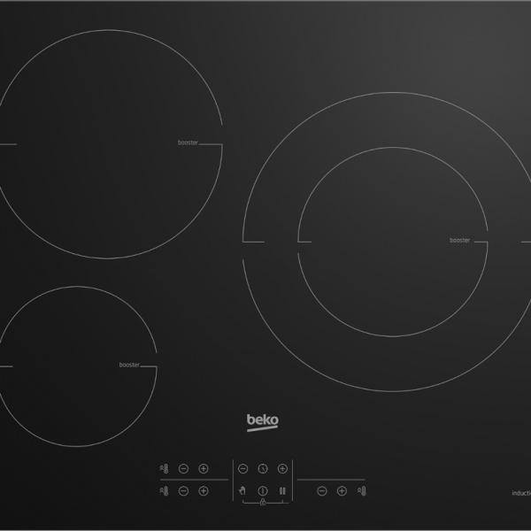 Placa de Indução 3 Zonas 7200W DUO (Preto) - BEKO