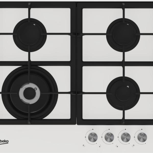 Placa 4 Bocas a Gás 58x51cm (Branco) - BEKO