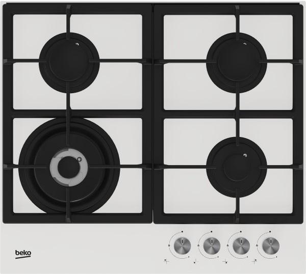 Placa 4 Bocas a Gás 58x51cm (Branco) - BEKO