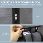Roupeiro de Tecido Dobrável com 6 Prateleiras e 1 Barra de Pendurar para Dormitório Vestidor 103x43x162,5 cm Cinzento