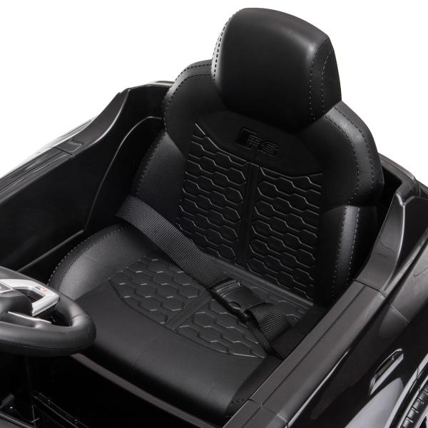 Carro Elétrico Infantil para Crianças de 3 - 5 Anos Licença Audi RS Q8 com Bateria 6V Controle a Distância Música MP3 Buzina e Luzes Velocidade Máx. 3km/h 101x62x51cm Preto