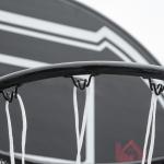 Tabela de Basquetebol para Exterior Altura Ajustável 160 - 210 cm com Rodas e Base Preenchível 76x48x254 cm Preto