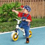 Bicicleta sem Pedais para Crianças de 18 - 48 Meses Bicicleta de Equilíbrio com Assento Ajustável em Altura 66,5x34x47 cm Branco
