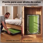 Mesa de Ping Pong Dobrável Mesa de Ping Pong Profissional com Rede e Estrutura de Aço 182x91x76 cm Verde