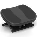 Apoio para os Pés com Superfície Texturizada Inclinação de 0 - 30° Massagem e Altura Ajustável em 3 Níveis 45x34x10 - 16,5 cm Cinza