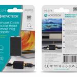 Adaptador de Rede Duplo RJ45 Feminino para Feminino HK-074 - Extensão Estável de Cabos de Rede