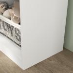 Estante para Livros Infantil de 3 Niveis Estante de Livros para Escola Infantil Dormitório 40x30x139,5 cm Branco e Madeira