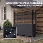 Suporte para Lenha com Cobertura Oxford 600D, Aço Galvanizado, 250 kg, Interior e Exterior, Preto