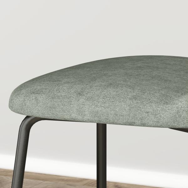 Conjunto de 2 Cadeiras de Sala de Jantar Cadeiras de Cozinha com Encosto em Vime Sintético 44x54x87 cm Verde e Preto