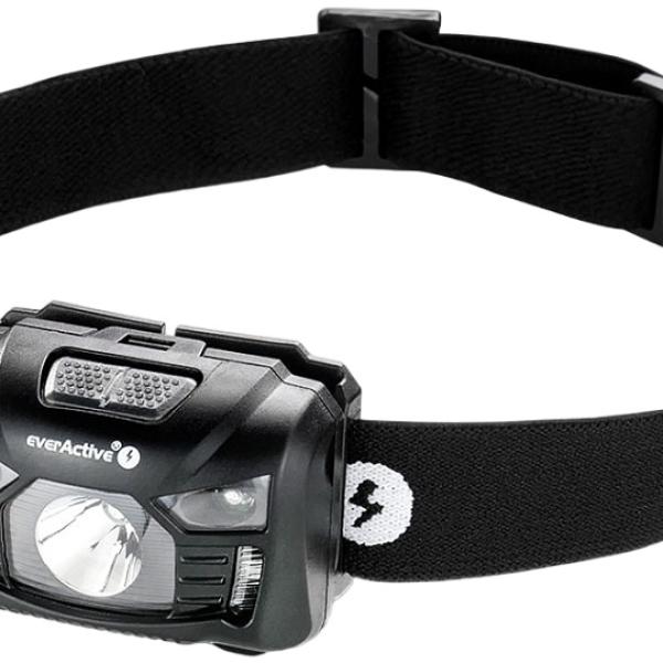 Lanterna de Cabeça LED 3W 160Lm c/ Sensor ON/OFF e Luz Noturna Vermelha (3x AAA) IPX4 - everActive